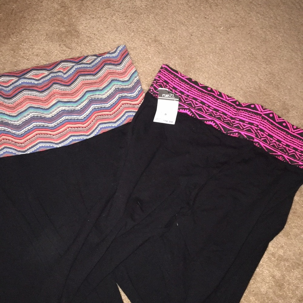 Two pairs of brand new yoga pants - black